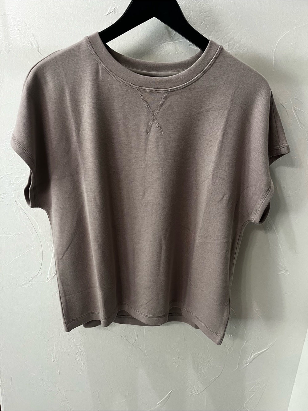 Danskin Taupe Short Sleeve Crewneck Top